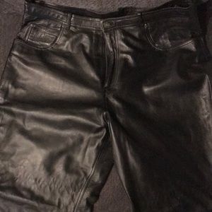 Black ambition leather pants